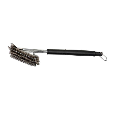 Perie de sarma verticala pentru gratar cu 3 straturi, inox galvanizat, 44x7x8 cm