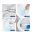 Perie de toaleta, cu peri din silicon, maner ergonomic, suprafata anti-alunecare, alb/gri