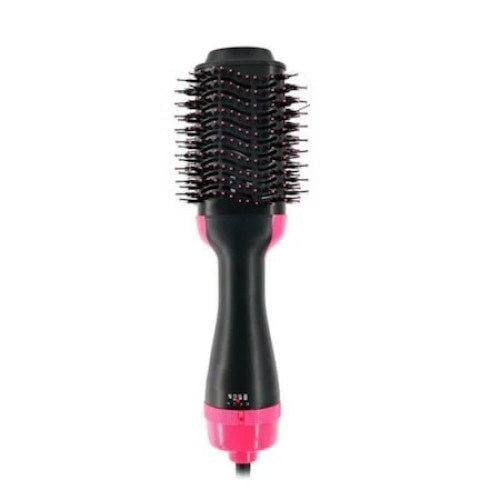 Perie FOXMAG24 Electrica 3 in 1 de par, 1000 W, 3 Trepte temperatura, 3 Nivele putere, 33 x 11 cm, Antistatic, Negru/Roz