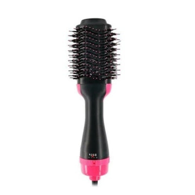 Perie FOXMAG24 Electrica 3 in 1 de par, 1000 W, 3 Trepte temperatura, 3 Nivele putere, 33 x 11 cm, Antistatic, Negru/Roz