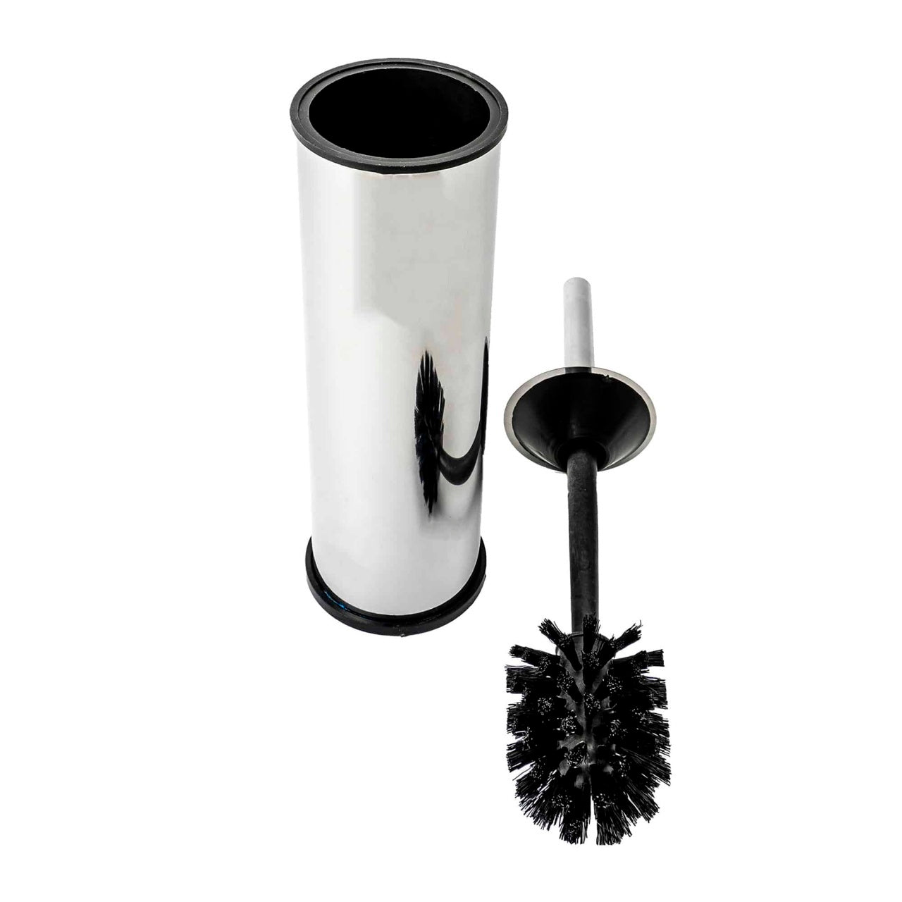 Perie WC cu suport din inox, argintiu, 39x10 cm