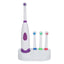 Periuta de dinti electrica ( cu baterii), cu 3 capete interschimababile, waterproof, din ABS, cu suport antialunecare, alb