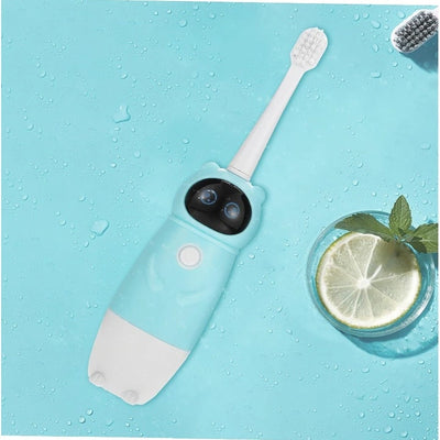 Periuta de dinti electrica, pentru copii, din ABS, pentru 2-13 ani, in forma de ursulet, albastru