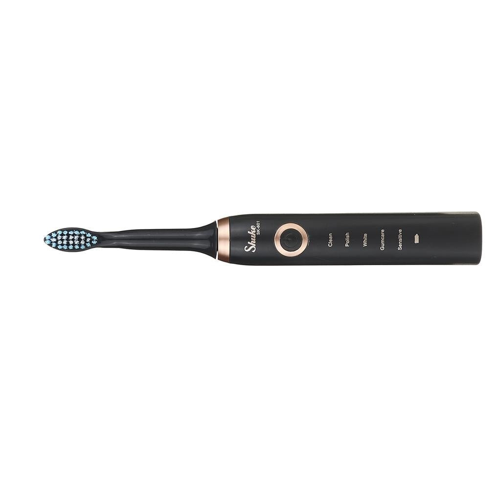 Periuta de Dinti Electrica Shuke SK-601, 5 Programe Spalare, 3 Capete de Schimb, Neagra