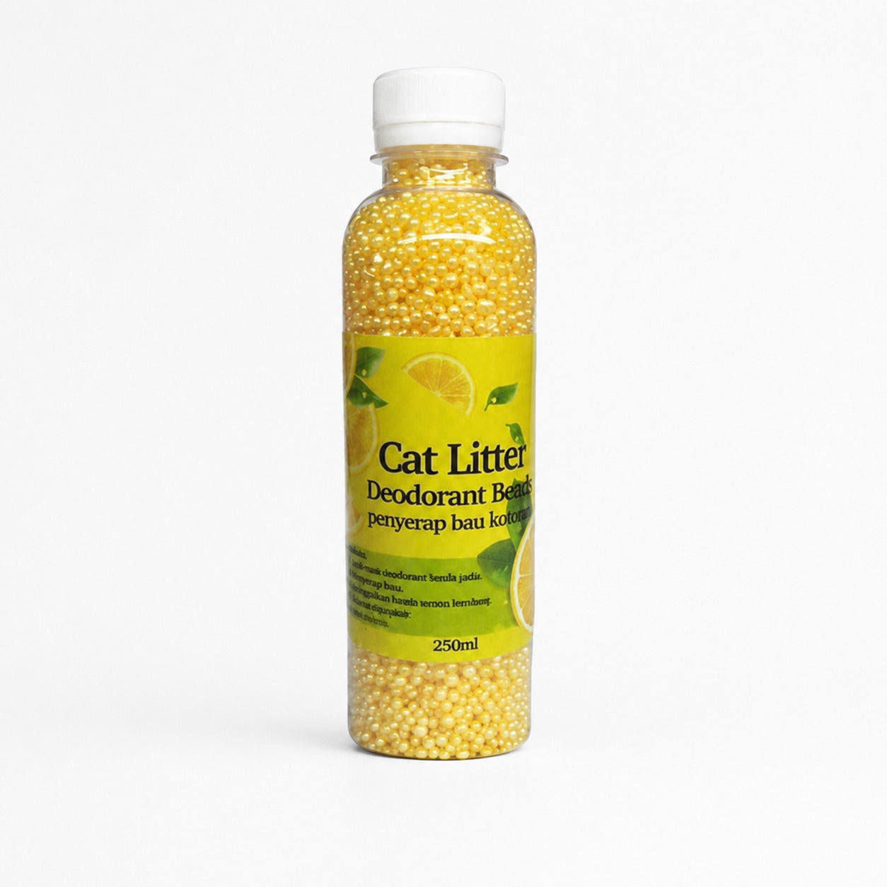Perle Odorizante pentru Litiera Pisicii, Aromă de Lămâie, 250 ml