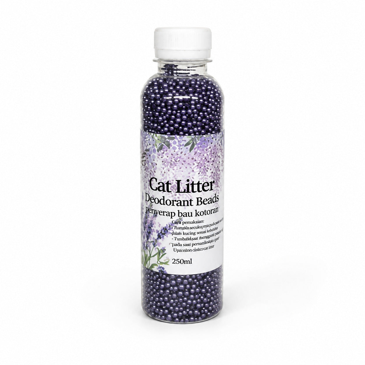 Perle Odorizante pentru Litiera Pisicii, Aromă de Lavandă, 250 ml