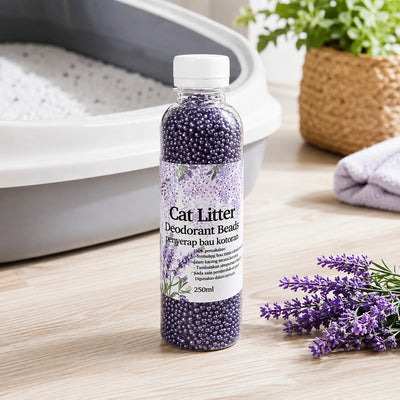 Perle Odorizante pentru Litiera Pisicii, Aromă de Lavandă, 250 ml – imagine 2
