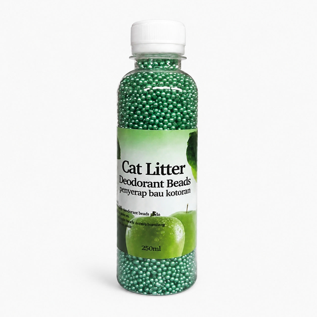 Perle Odorizante pentru Litiera Pisicii, Aromă de Măr Verde, 250 ml