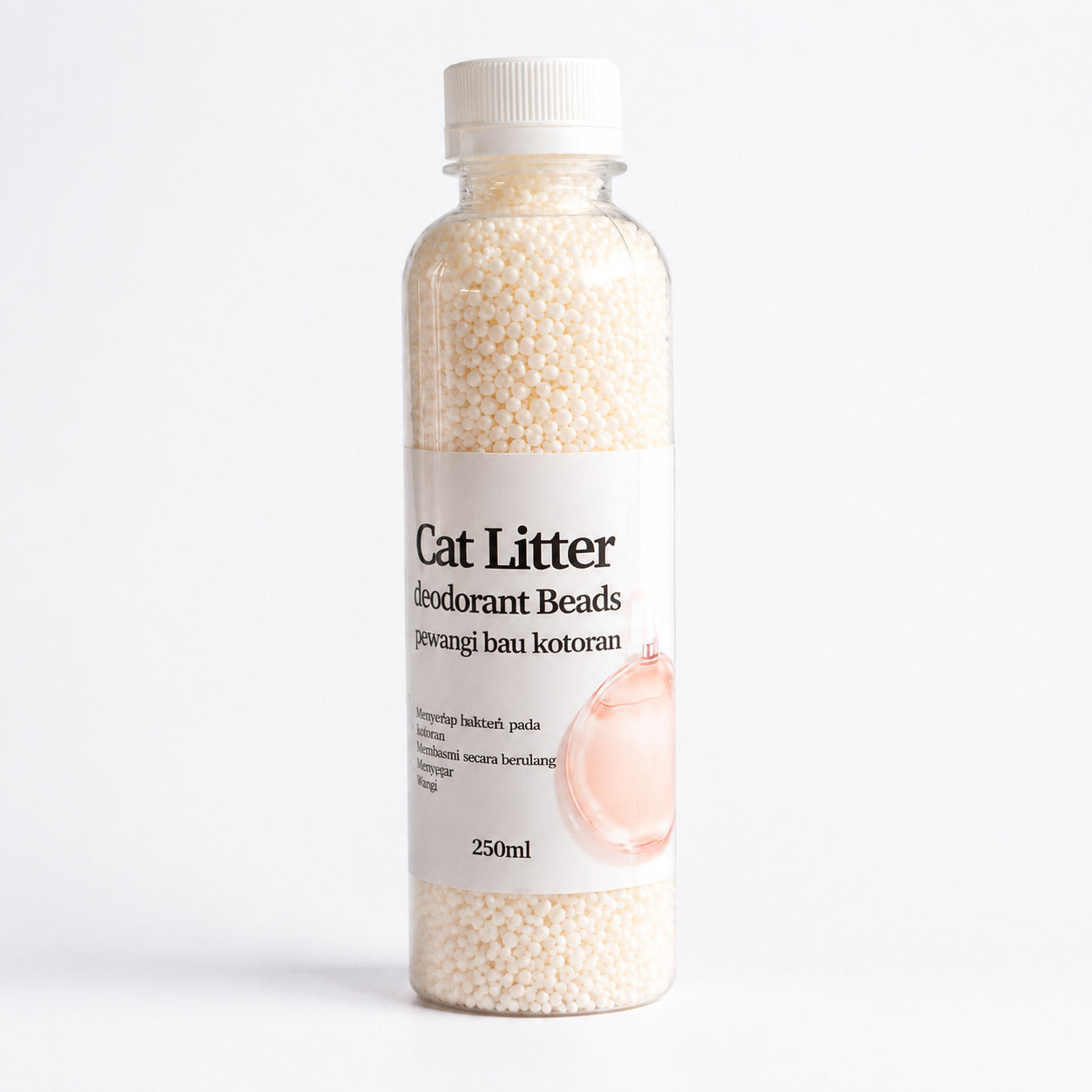 Perle Odorizante pentru Litiera Pisicii, Aromă de Piersică, 250 ml
