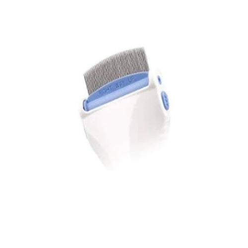 Pieptene aspirator FOXMAG24, impotriva paduchilor, alb/albastru