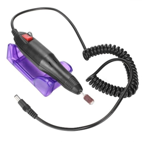 Pila electrica unghii FOXMAG24, 20.000 RPM, 20W, manichiura profesionala, 6 capete slefuire