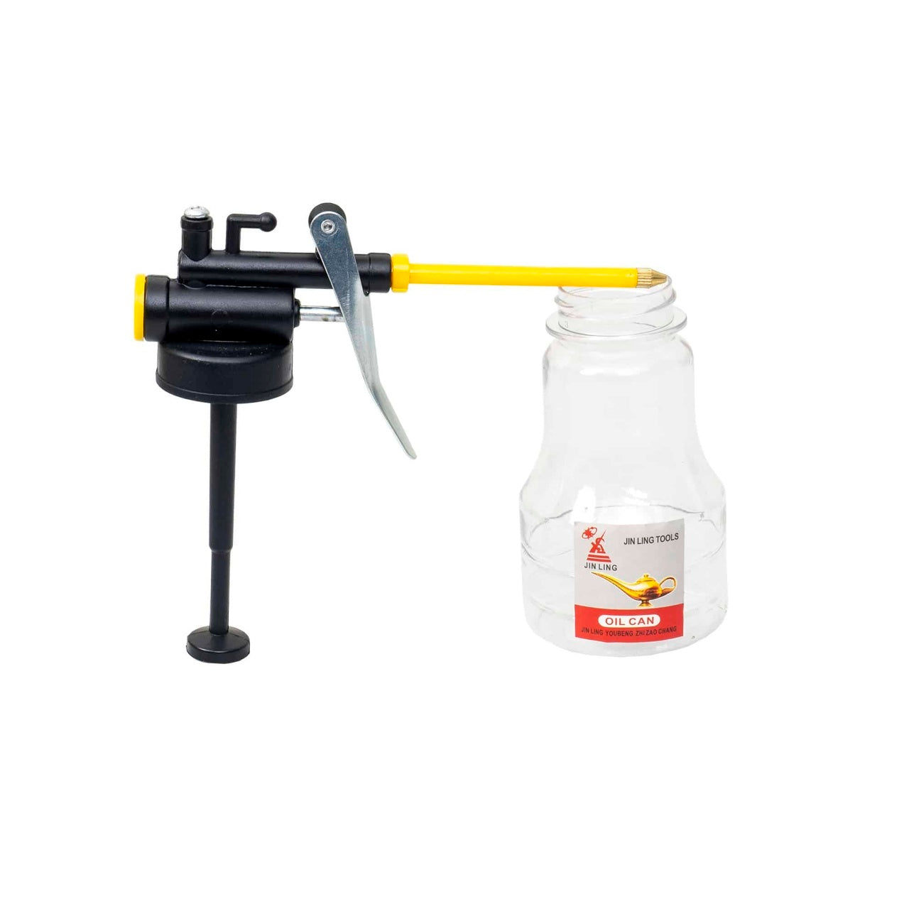 Pistol cu pompa manual pentru gresat ulei, transparent