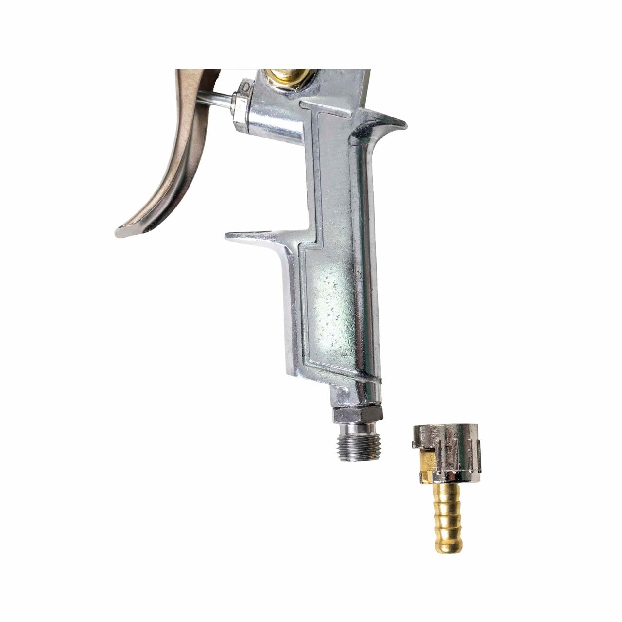 Pistol de aer comprimat cu manometru, presiune maxima 15 bar, culoare argintiu