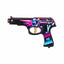 Pistol din lemn cu elastic, dimensiuni 20x12x2 cm
