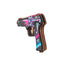 Pistol din lemn cu elastic, dimensiuni 20x12x2 cm