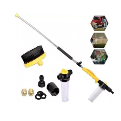 Pistol FOXMAG24 de apa cu jet puternic, cu perie si compartiment pentru detergent, negru/galben