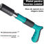 Pistol manual pentru fixarea cuielor/niturilor in perete, lungime 30 cm, calibru 7.3 cm, pneumatic, cu accesorii, ochelari de protectie si cutie transport, negru/verde