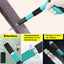 Pistol manual pentru fixarea cuielor/niturilor in perete, lungime 30 cm, calibru 7.3 cm, pneumatic, cu accesorii, ochelari de protectie si cutie transport, negru/verde