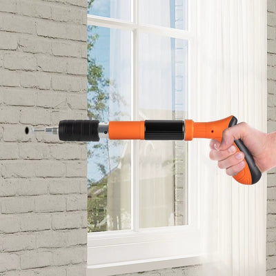Pistol pentru nituri, pentru fixarea cuielor si bolturilor in beton, lemn, fier, perete, tavan, pardoseala, cu 50 de cuie incluse, portocaliu
