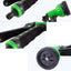 Pistol pentru stropit de gradina, cu 8 functii pentru reglarea jetului de apa, din plastic rezistent, verde/negru
