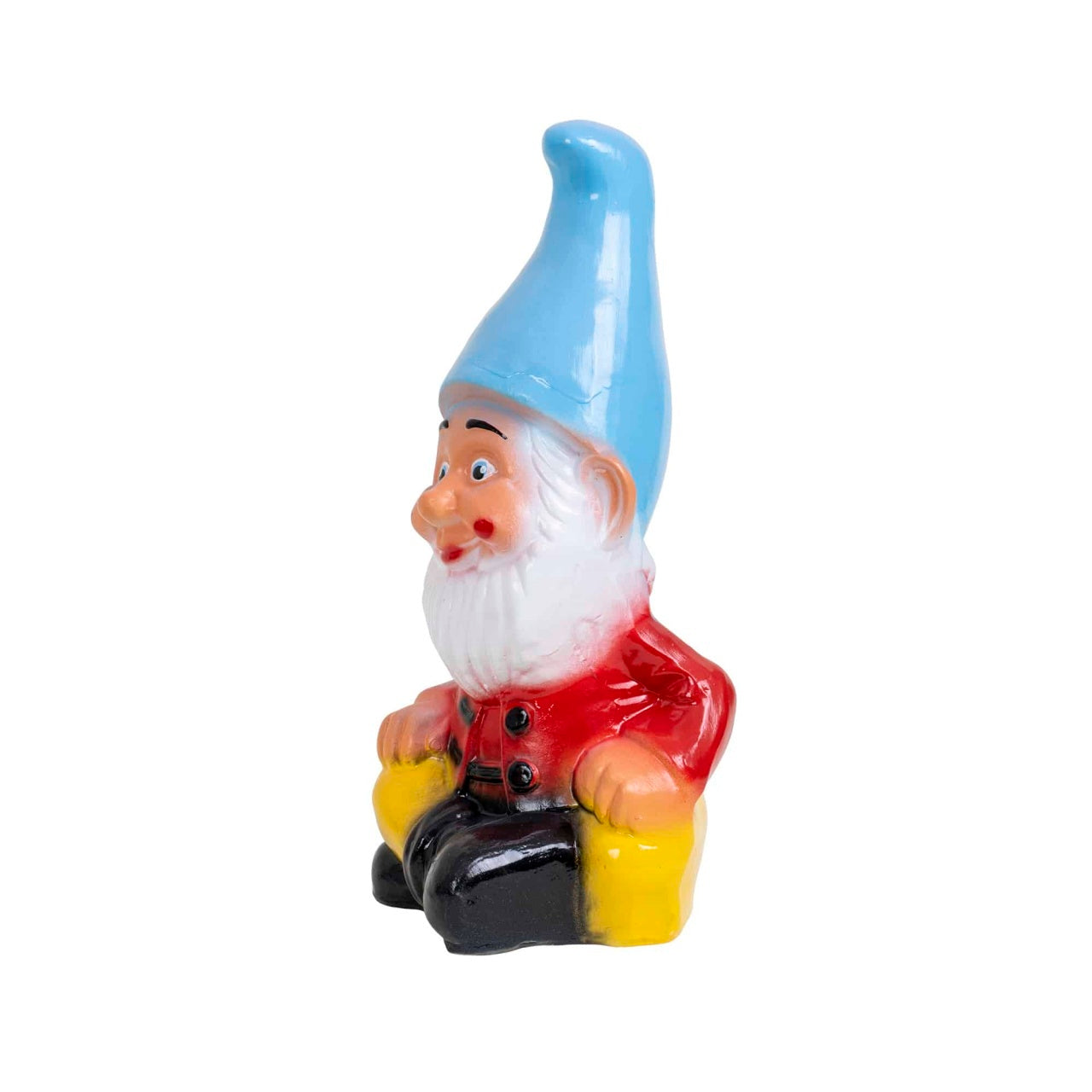 Pitic de gradina din ceramica, inaltime 42 cm, model caciula multicolor