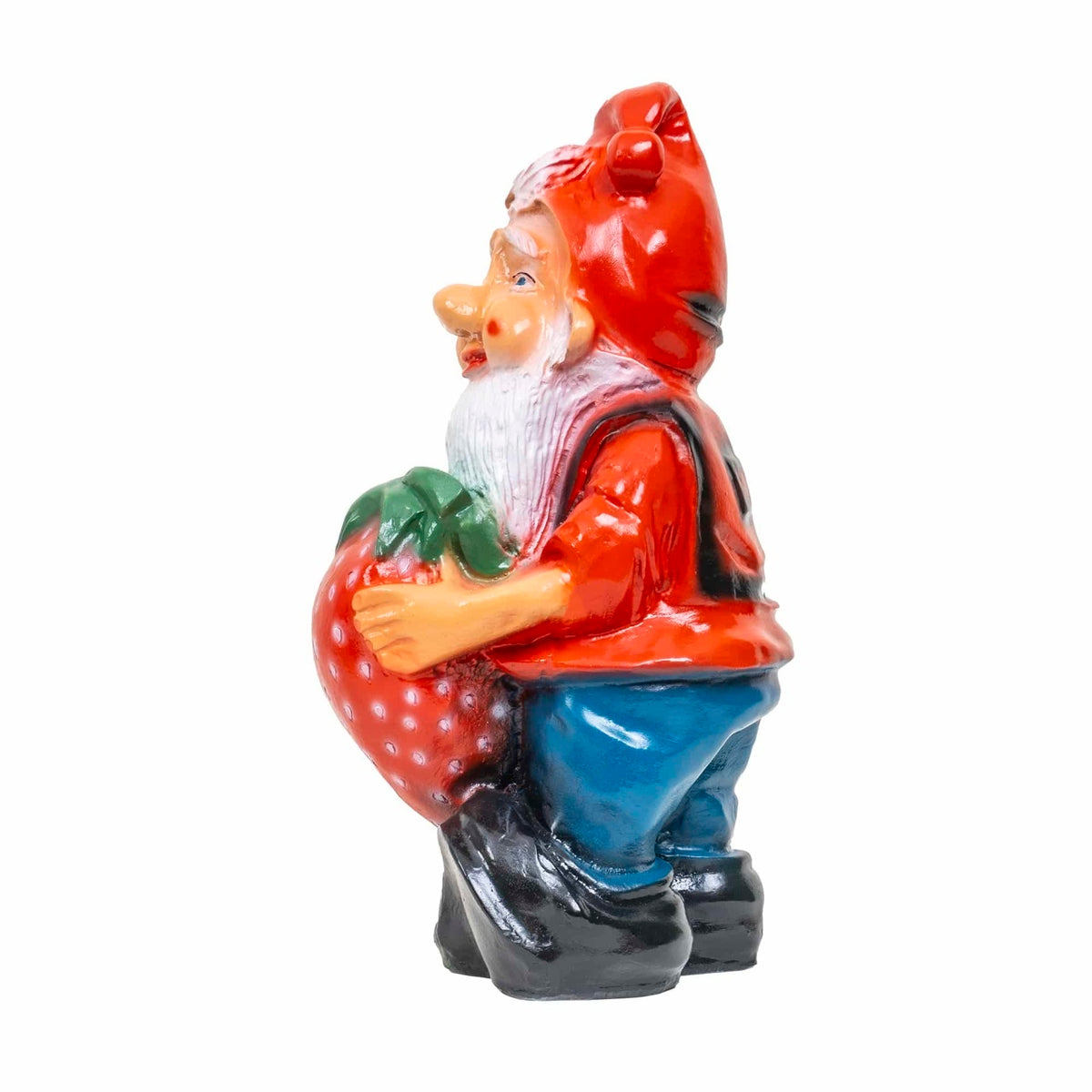 Pitic de gradina din ceramica, model capsuna, inaltime 41 cm