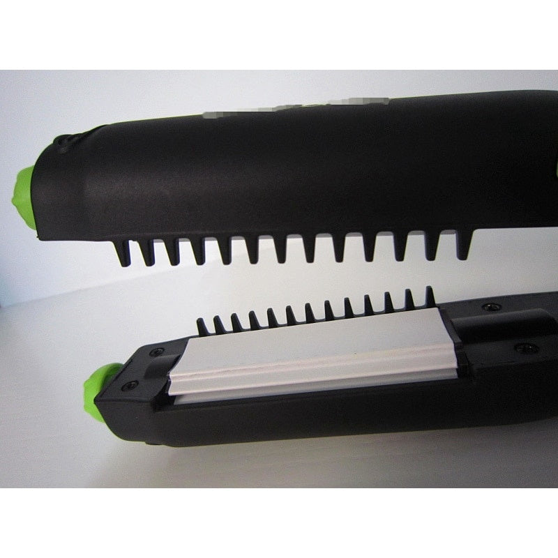 Placa de par multifunctionala, cu placute din aluminiu cu strat ceramic, indicator luminos de functionare, temperatura maxima 180C, negru/verde