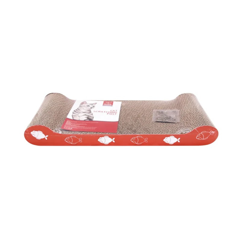Placa de zgariat pentru pisici, forma de os, 48×21×6 cm, suprafata abraziva pentru gheare