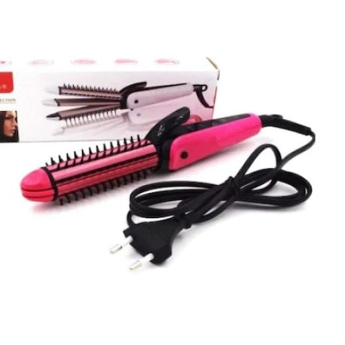 Placa din ceramica FOXMAG24 pentru par, 2 trepte de temperatura, roz