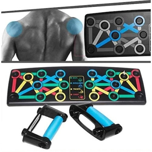 Placa pentru flotari FOXMAG24 multifunctionala, pe baza de culori, cu manere, pentru piept, umeri, spate si triceps