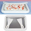 Placa pentru inghetata cu 2 spatule pentru copii, Inox, Alb