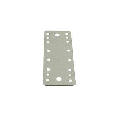 Placa perforata din otel 180x65x2.5 mm, argintie, rezistenta si versatila