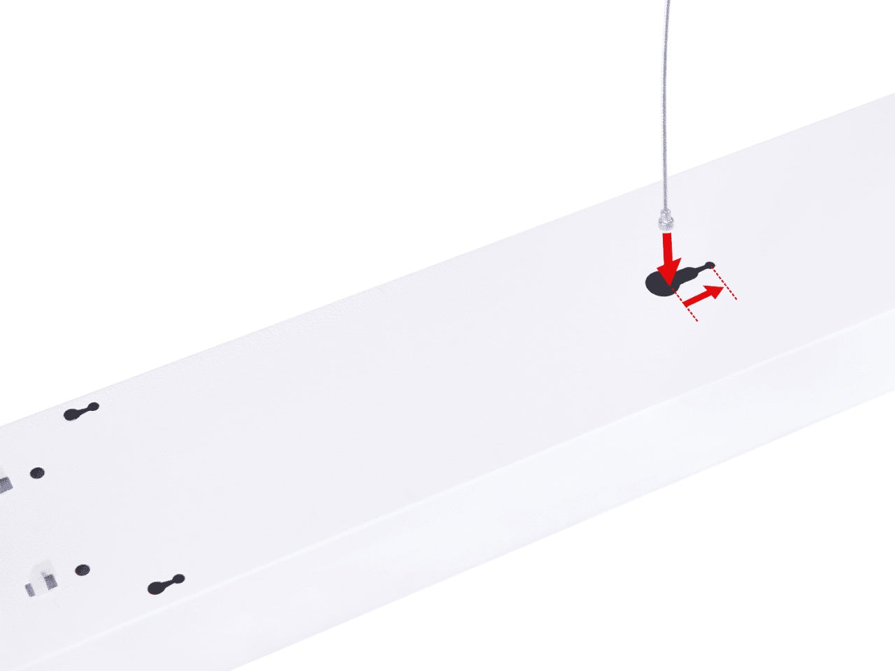Plafoniera LED suspendata, 40W, 118x7.5x5 cm, design minimalist