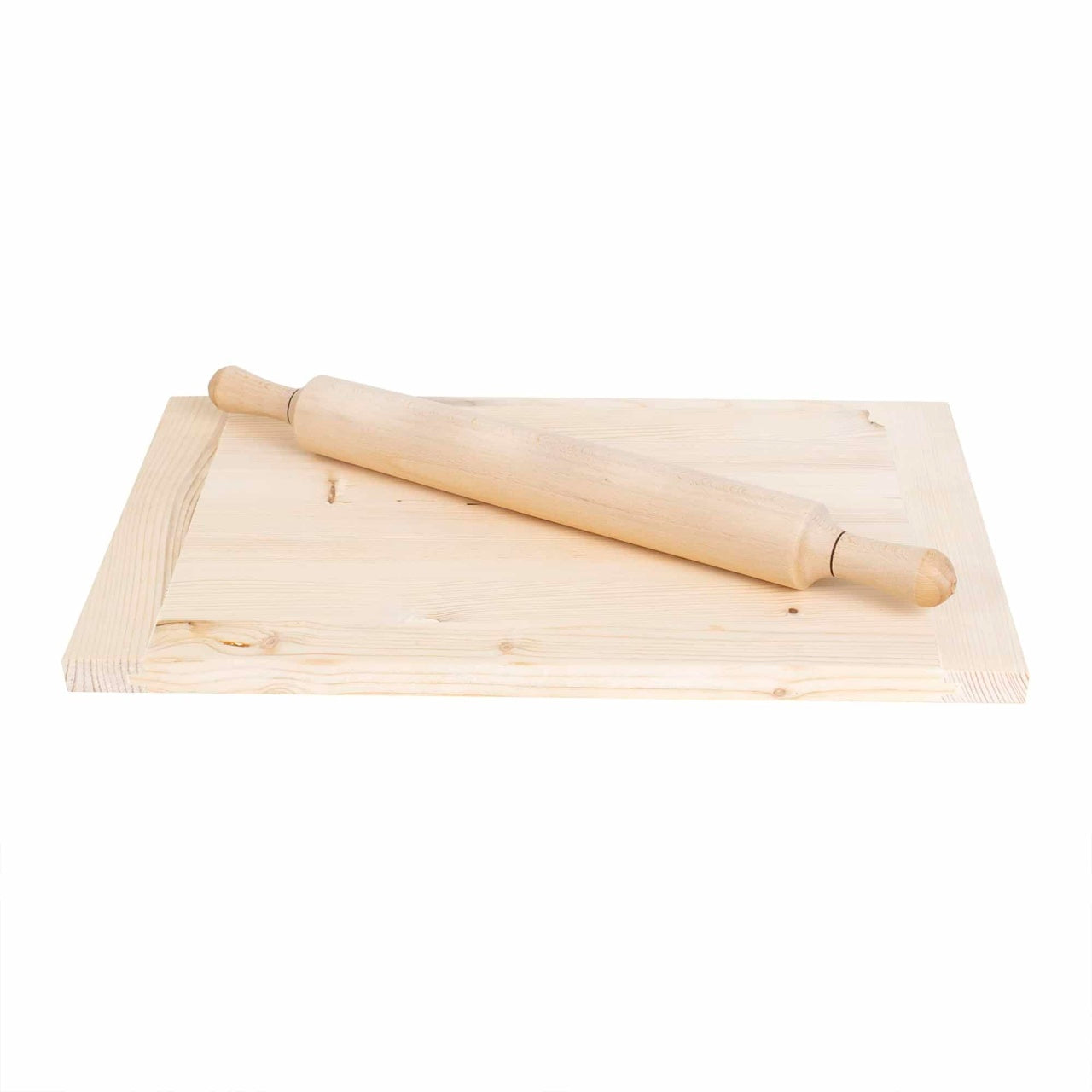 Planseta din lemn 30x41 cm pentru modelat aluat + sucitor 45 cm