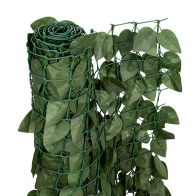 Plasa umbrire cu protectie UV, rola 3 x 1 m, pentru gradina, terasa sau balcon, model frunze artificiale