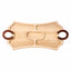 Platou de lemn compartimentat cu maner potcoava 56x25.5 cm pentru servire