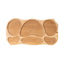 Platou lemn dreptunghiular cu 6 compartimente 68x34x2.5 cm pentru servire