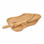 Platou servire din lemn de fag, forma frunza, 50x26x2 cm