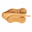 Platou servire din lemn de fag, forma frunza, 50x26x2 cm