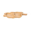 Platou servire din lemn fag, forma frunza mica 37x27x2 cm