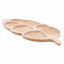 Platou servire din lemn fag in forma frunza, 5 compartimente, 71x32 cm