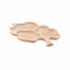 Platou servire lemn fag, forma frunza stejar, 3 compartimente, 52x38 cm