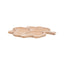 Platou servire lemn fag, forma frunza stejar, 3 compartimente, 52x38 cm