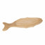 Platou servire lemn fag, forma peste, 50x19.5 cm, maro