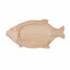 Platou servire lemn, forma peste, 45x21 cm, maro