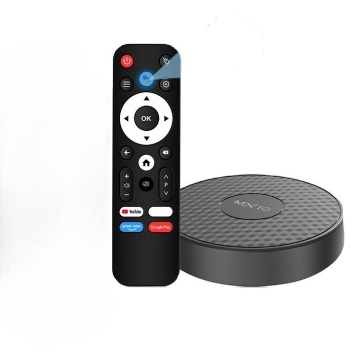 Player TV Stick Ultra HD, Telecomanda vocala, Kit de actualizare Smart TV Plug and Play, configurare sistem karaoke acasa, negru