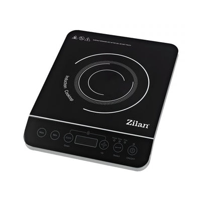 Plita cu inductie 2000W, geam cristal negru, oprire automata, 10 functii, cronometru