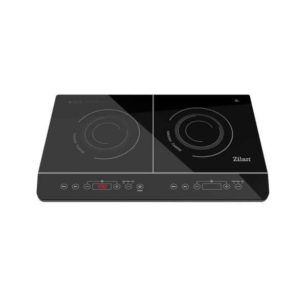 Plita cu inductie doua ochiuri, 3500W, geam cristal negru, oprire automata