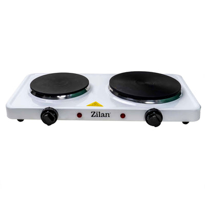 Plita electrica 2 arzatoare, 2500W, termostat reglabil, culoare alba