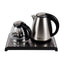 Plita electrica 2 in 1 cu fierbator apa si ceainic/cafetiera, 2200W, inox-negru